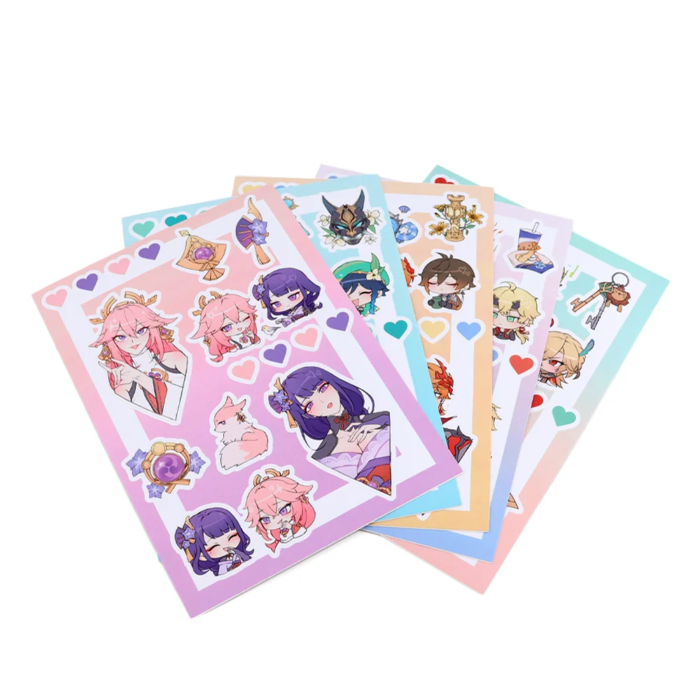 Kawaii Anime Waterproof Stationery Glitter Sticker Design Kawaii Scrapbook Sticker