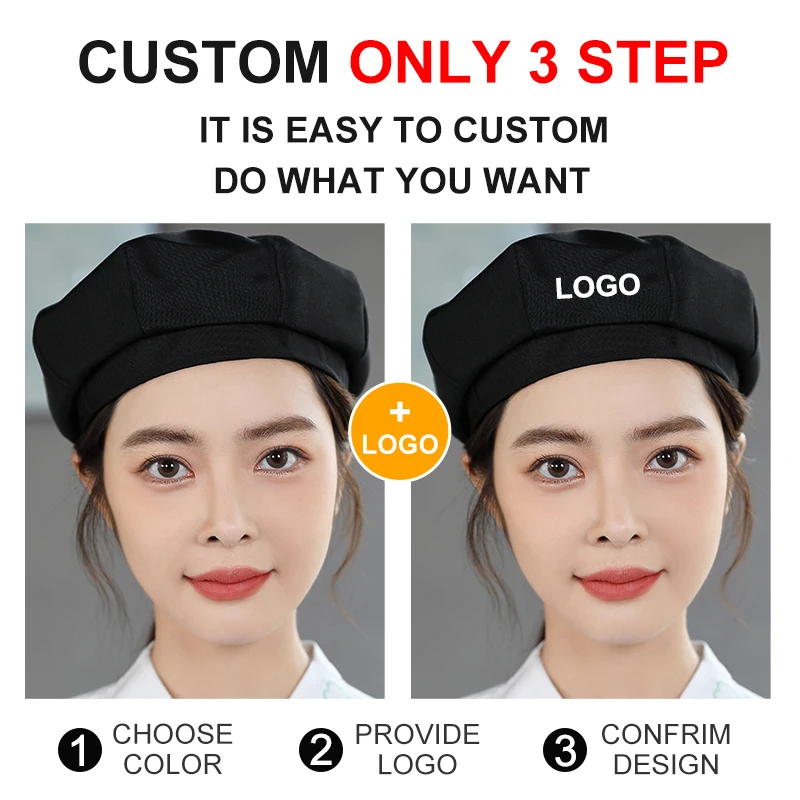 Best Quality Autumn Beret for Bar Coffee Food Service Cooking Kitchen Wear Outdoor Unisex Pumpkin Cap Chef Hat With Logo