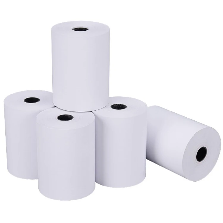 China manufacturer custom size gsm roll thermal printer paper 53*30 57*40 POS printer paper roll
