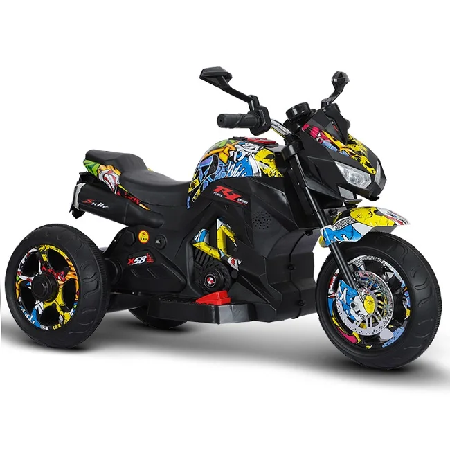 2023 Hot sale ride on car mini electric motorcycle for kids red motorcycle bike model remote kids toy