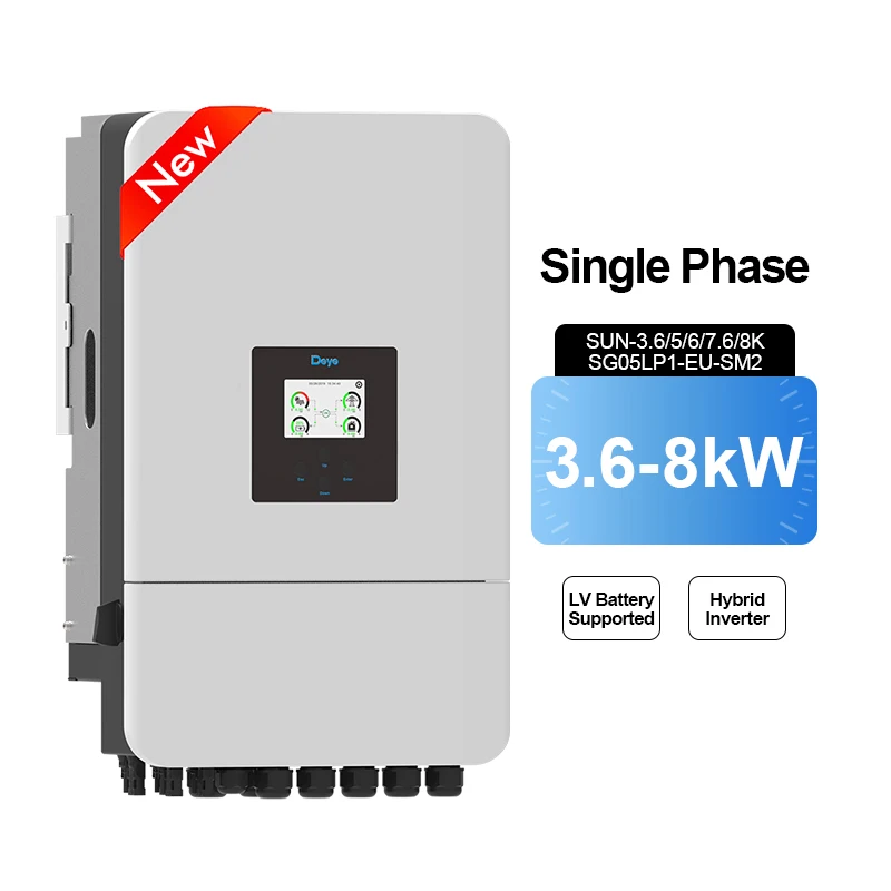 Deye Single Phase 3.6KW 5KW 6KW 7KW 8KW Dual Fuel Inverter Generator