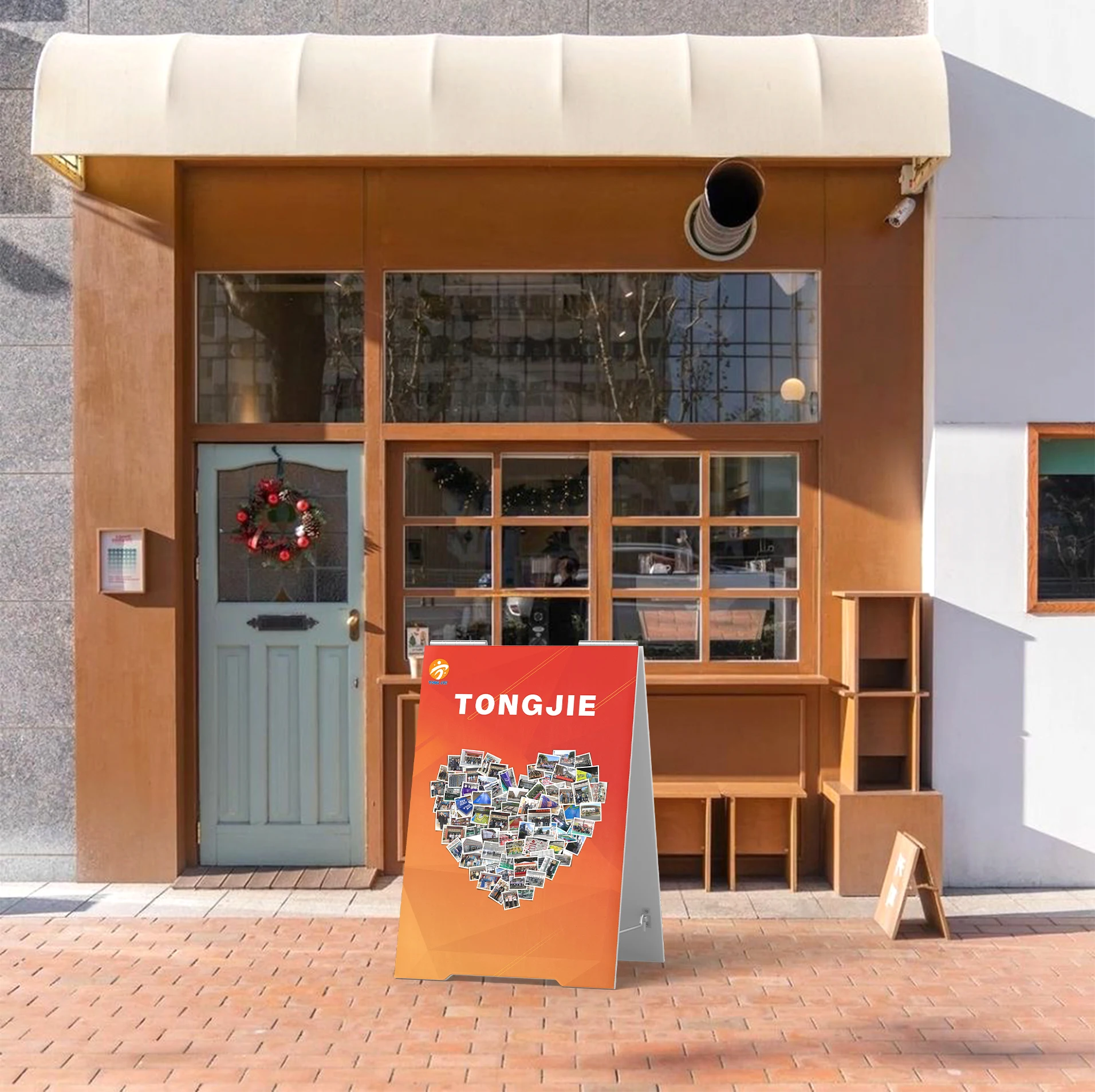 Customized advertising and promotion a1 waterproof poster stand applied to store entrance