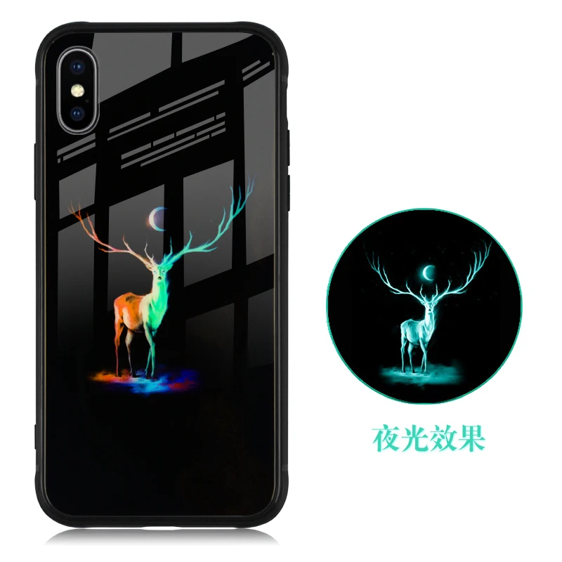 Luminous Case Noctilucent Phone Cover Glow In The Dark Case For Iphone 8 X XR XS Max