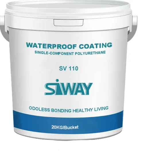 SIWAY single part roof liquid PU polyurethane waterproof coating for Cement-based surface concrete floor tiles marble wood board