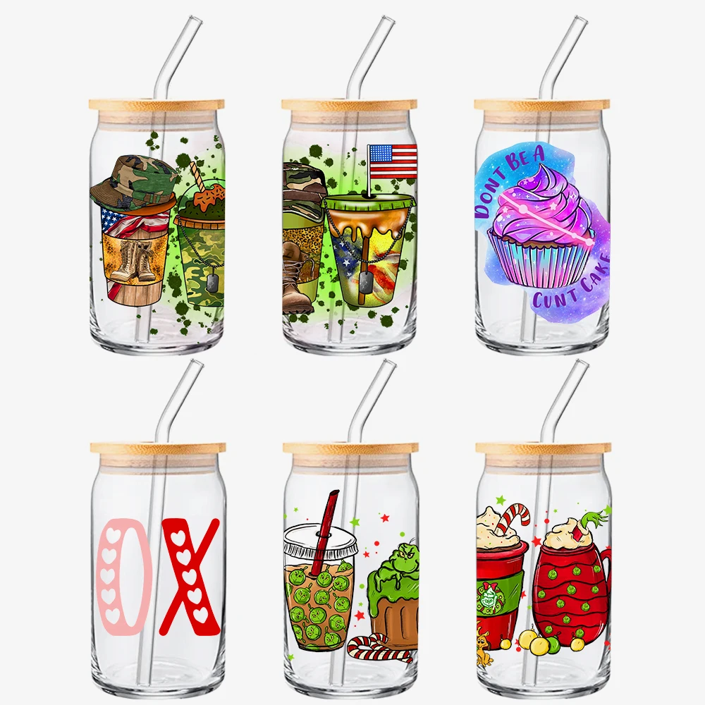 Оптовая продажа готовых к переносу 3D UV DTF стаканчиков Yunshang, водонепроницаемая наклейка DTF для чашек, стаканчиков