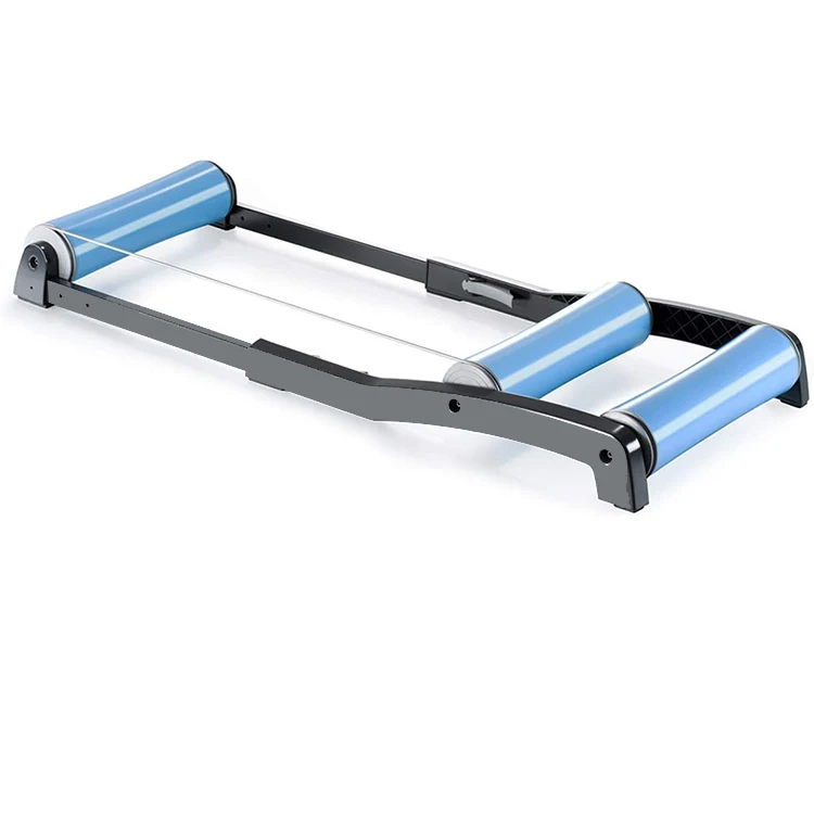 Blue and red bike roller training indoor bicycle exercise bike trainer rollers stand rack bicycle trainer roller for bike