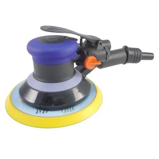 Portable High Performance 12000rpm 6 Inch Central-Vacuum Air Pneumatic Random Orbital Sander With Bottom Dust Cover