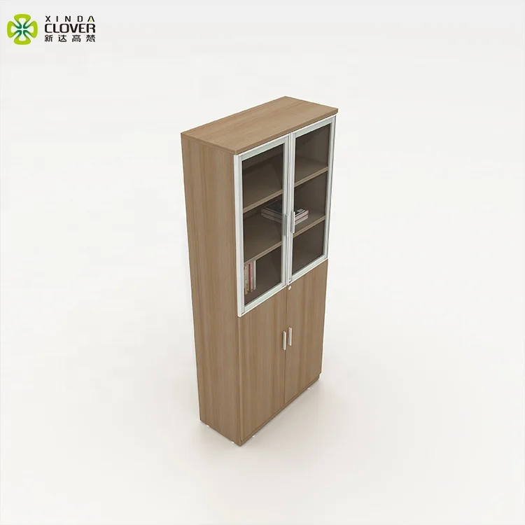 Cheap Price New Wood Design The Bookshelf Executive Storage Office Filing Cabinet with Glass door