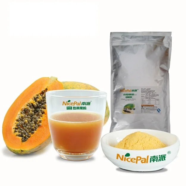 Natural spray dried fresh papaya juice powder for cake bread baking products instant iced drink milkshake yogurt