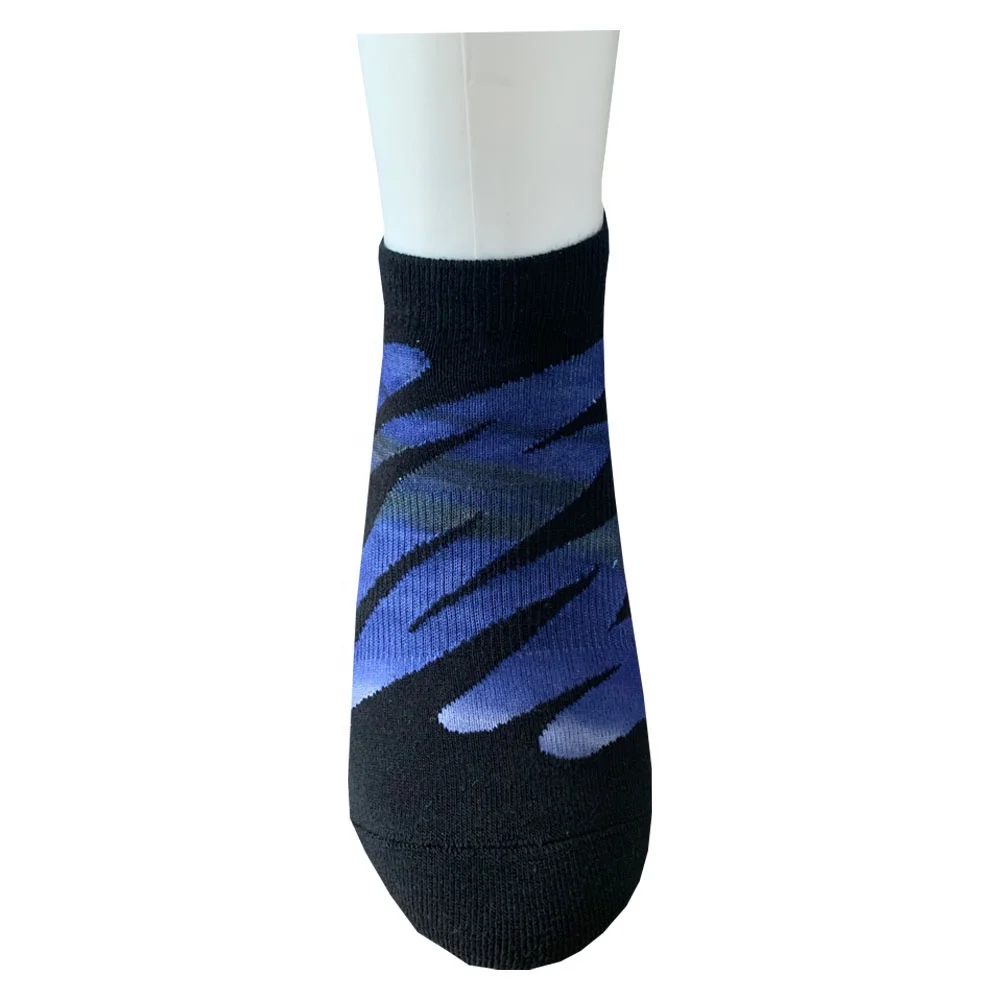 Breathable cotton print pilates yoga anti slip no show sport socks