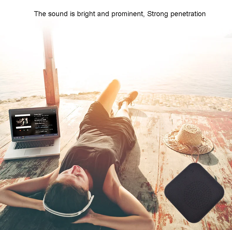T5 Wireless Speaker Music Portable Speakers Sound System Column Surround Stereo Outdoor Speaker Support FM TF Card