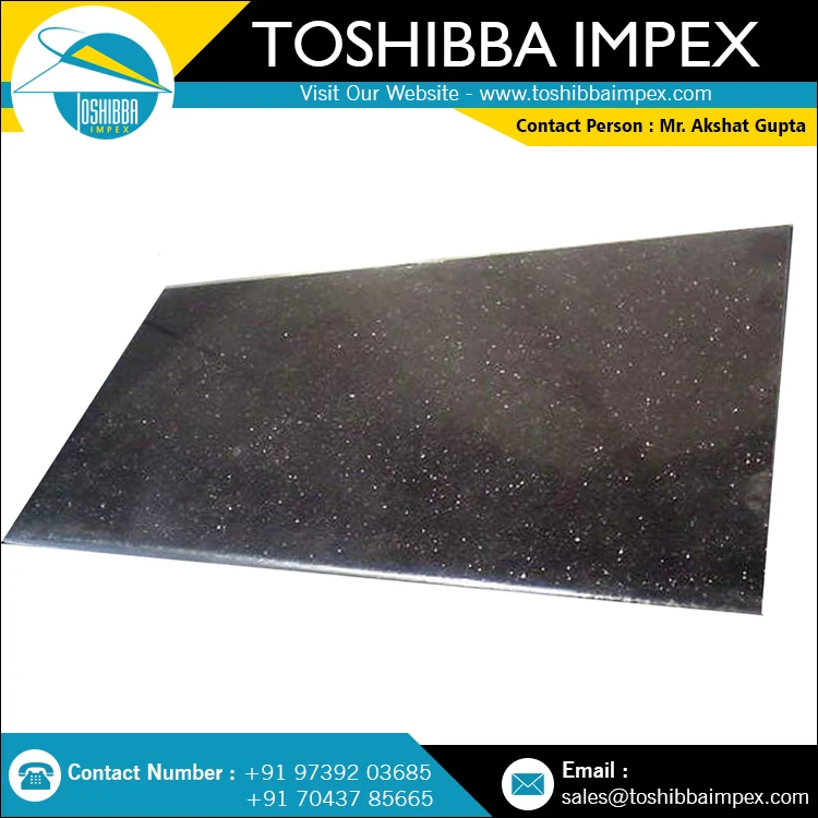 Best Price Polished Black Galaxy Granite Tiles Customizable Size All Natural Stone from India