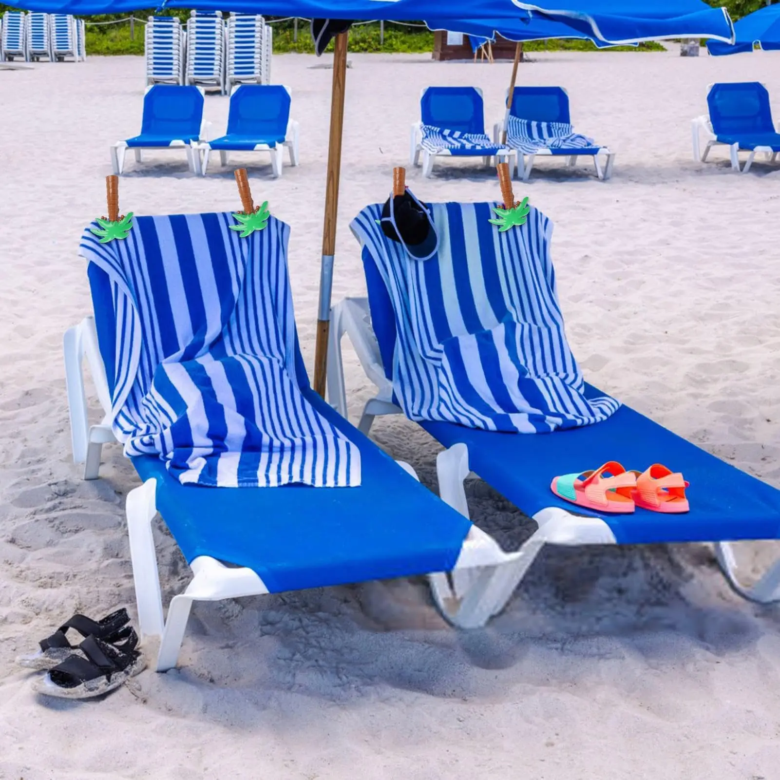 Beach Chairs Clips Decorative Colorful Towel Clips Heavy Duty Drying Windproof Clothes Pin for Lounge Chair