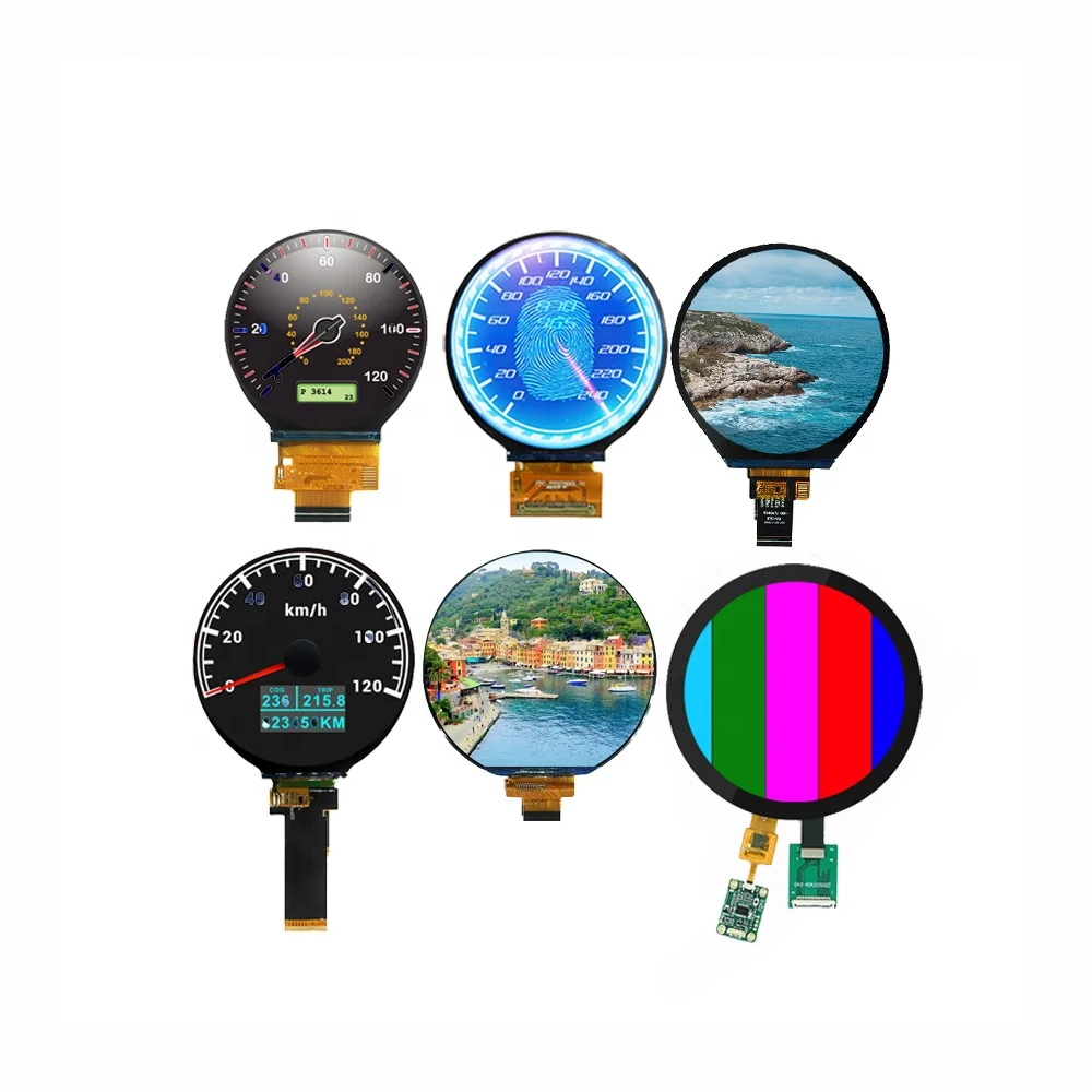 Rjoytek Round LCD Touchscreen, Custom LCD Screen Panel Touch Display, Round TFT LCD Touch Panel