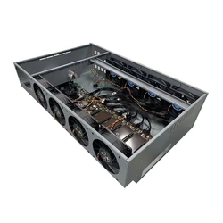 Wholesale B75 B85 X79 motherboard chassis 8 gpu 65mm spacing motherboard sever case with power supply 8gpu 65mm 70mm 8 fans