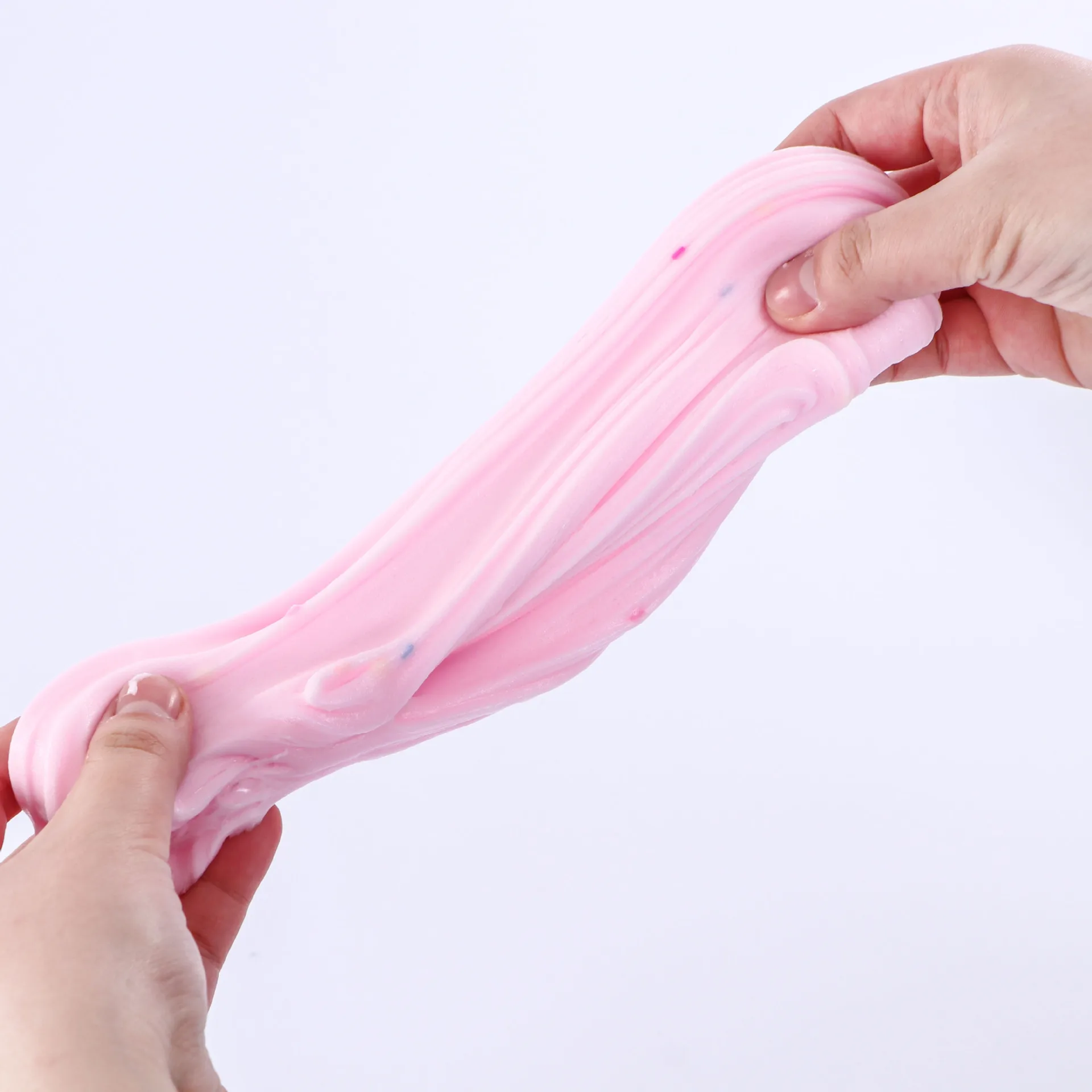 Hot Selling Playdough Crystal Clear Slime Gradient Transparent Crystal Mud Non-Stick Fluffy Slime