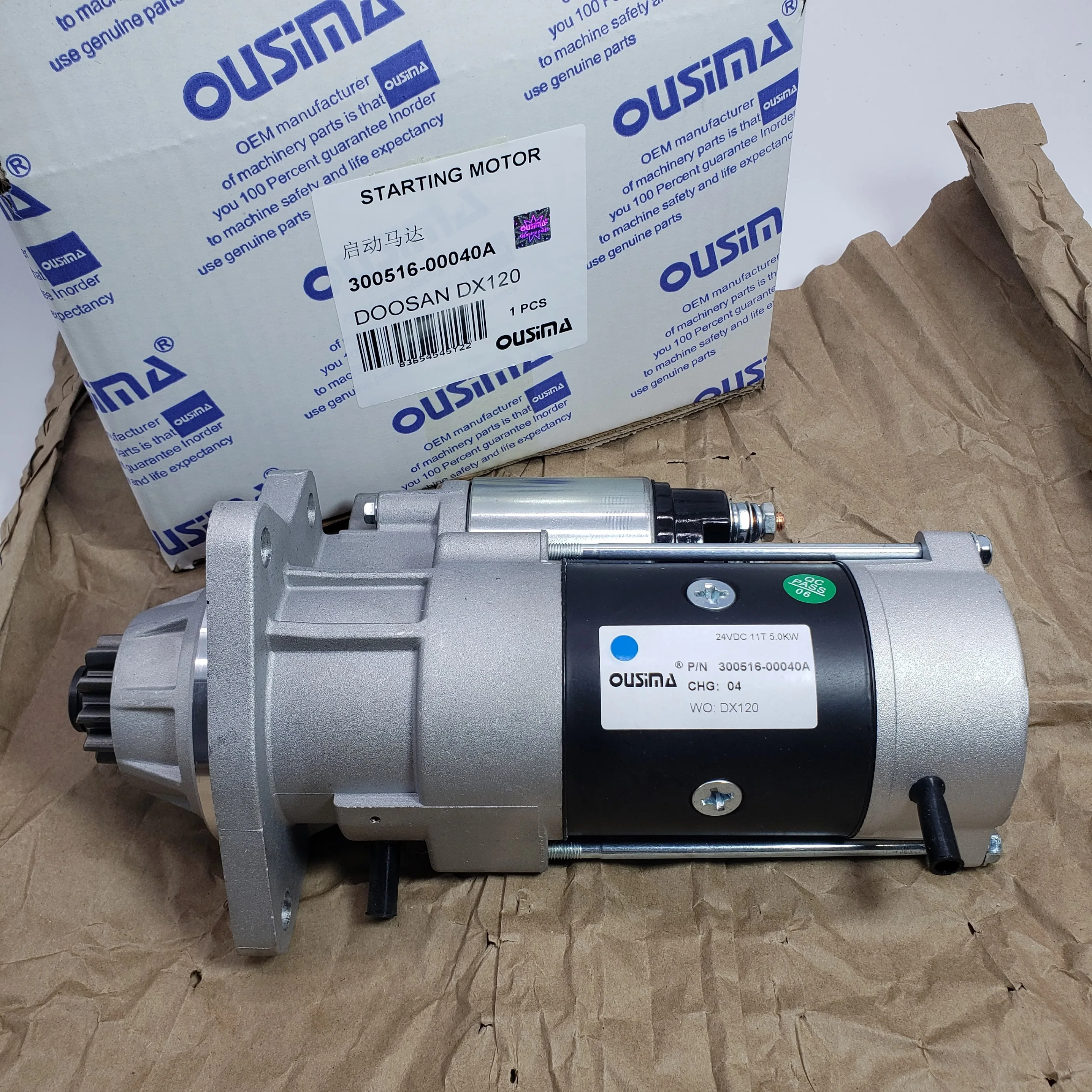 Экскаватор DOOSAN DX120 двигатель D34D стартер 300516-00040A 24V