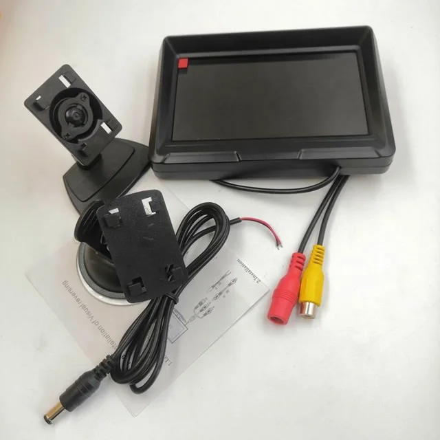 Lowest Price 5 inch CCTV LCD Monitor CVBS Mini LCD Car Monitor 12V AHD Stand Alone IPS Display Screen with Guide Line BNC Input