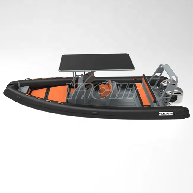  25-футовые алюминиевые лодки RIB 760 Marine Rubber Deep V PVC/Hypalon надувные для
