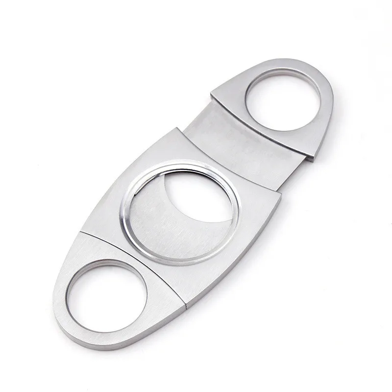 Best Seller Products Automatic Pop Up Personalized Stainless Steel Double Blade Cigar Cutter Scissors