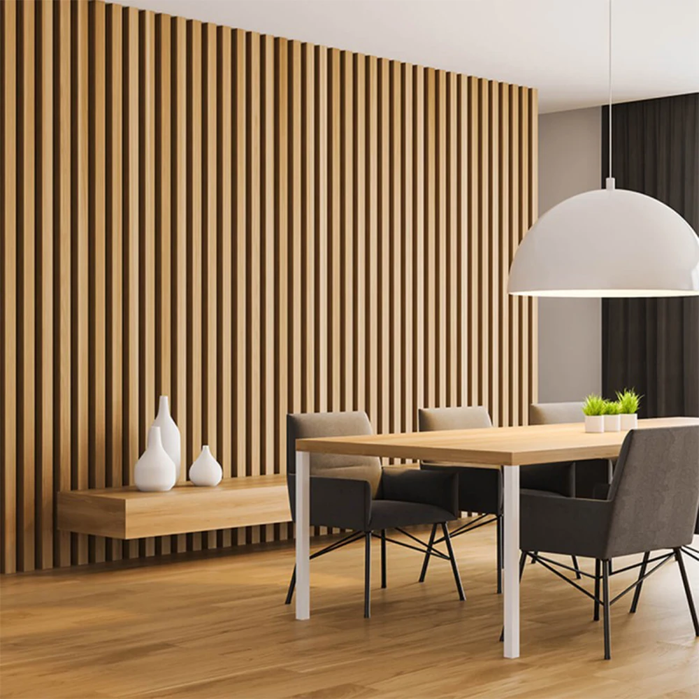 3d Natural Polyester Fiber Mdf Waterproof Panel Sound Absorbing Akupanel Decoration Wall Acoustic Wood Panel Slats