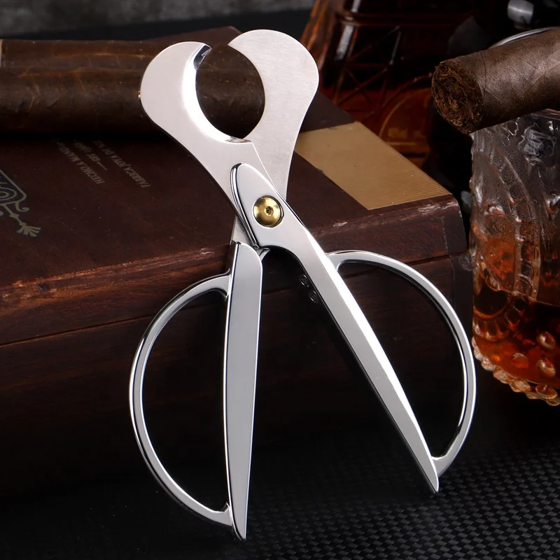 Wholesale Custom Stainless Steel smoking tools Cigar Accessories Cigar Cutter Scissors for sale