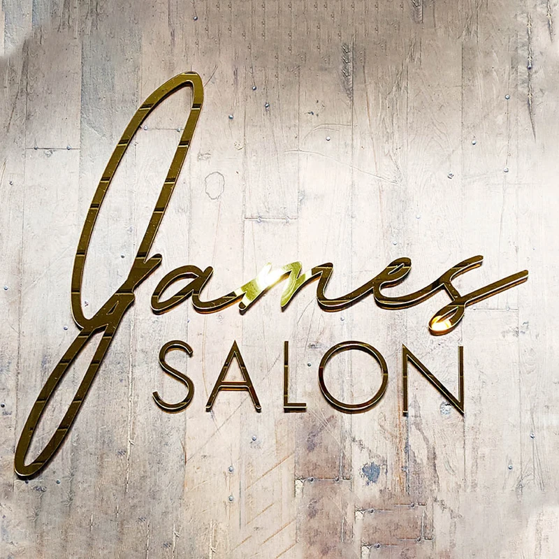 Laser Cut Metal Wall Sign Salon Logo 3d Acrylic Logo Sign electronic metal Signs Manufacturer Fast delivery Dropshipping  Eagle