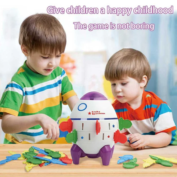 Astronaut rocket shape pirate bucket inserted sword novel tabletop parent-child interactive game prank creative board game toys