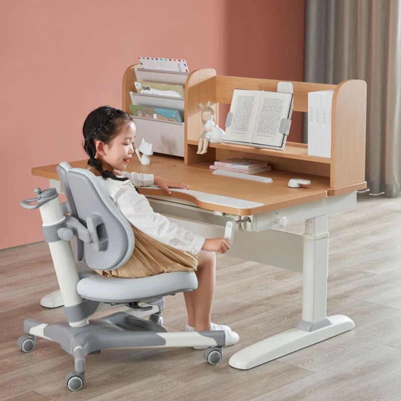 GMYD M6 Particle Board Environmental Protection Non-toxic Adjustable Height Ergonomic Kids Study Table and Desk