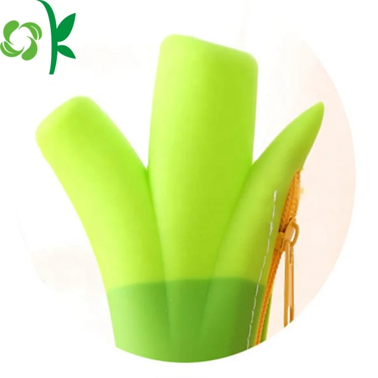  OKSILICONE уникальный силиконовый пенал с зеленым луком кошелек для монет водонепроницаемый на молнии