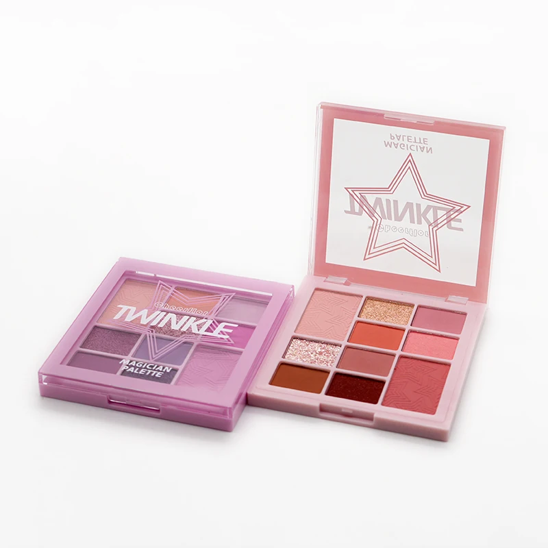 custom high quality private label vegan diy multichrome glitter shimmer matte high pigment eyeshadow palette