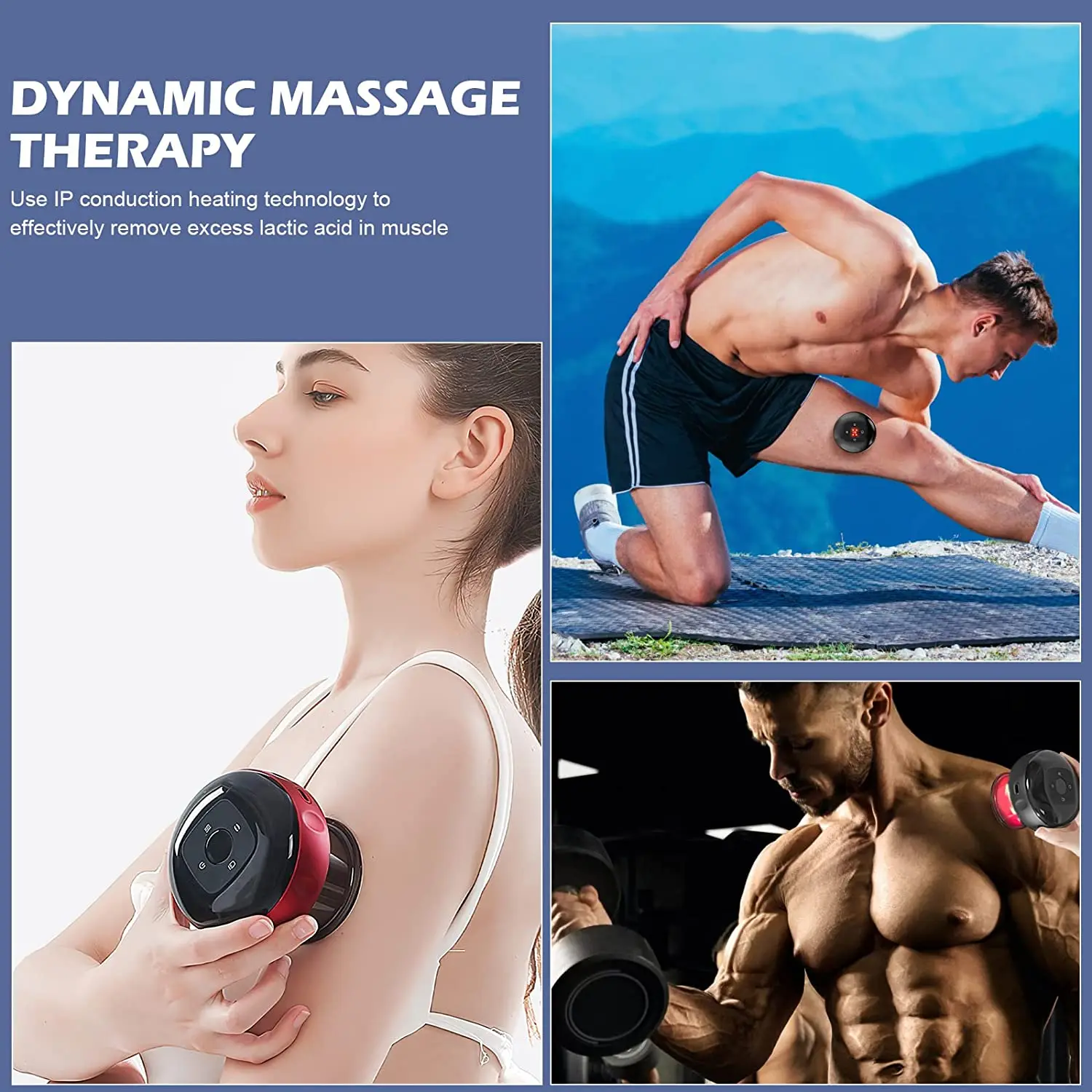 Electric Cupping Massager, Rechargeable 6/12 Speed Professional Intelligent Cupping Therapy, Portable Scraping Tool for Home