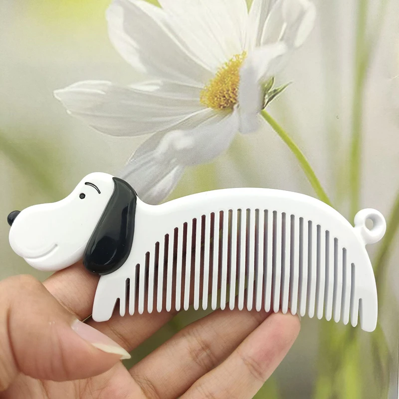 Korean acetic acid hairdressing comb anti-static mini dog wide tooth thickened comb exquisite portable washing comb