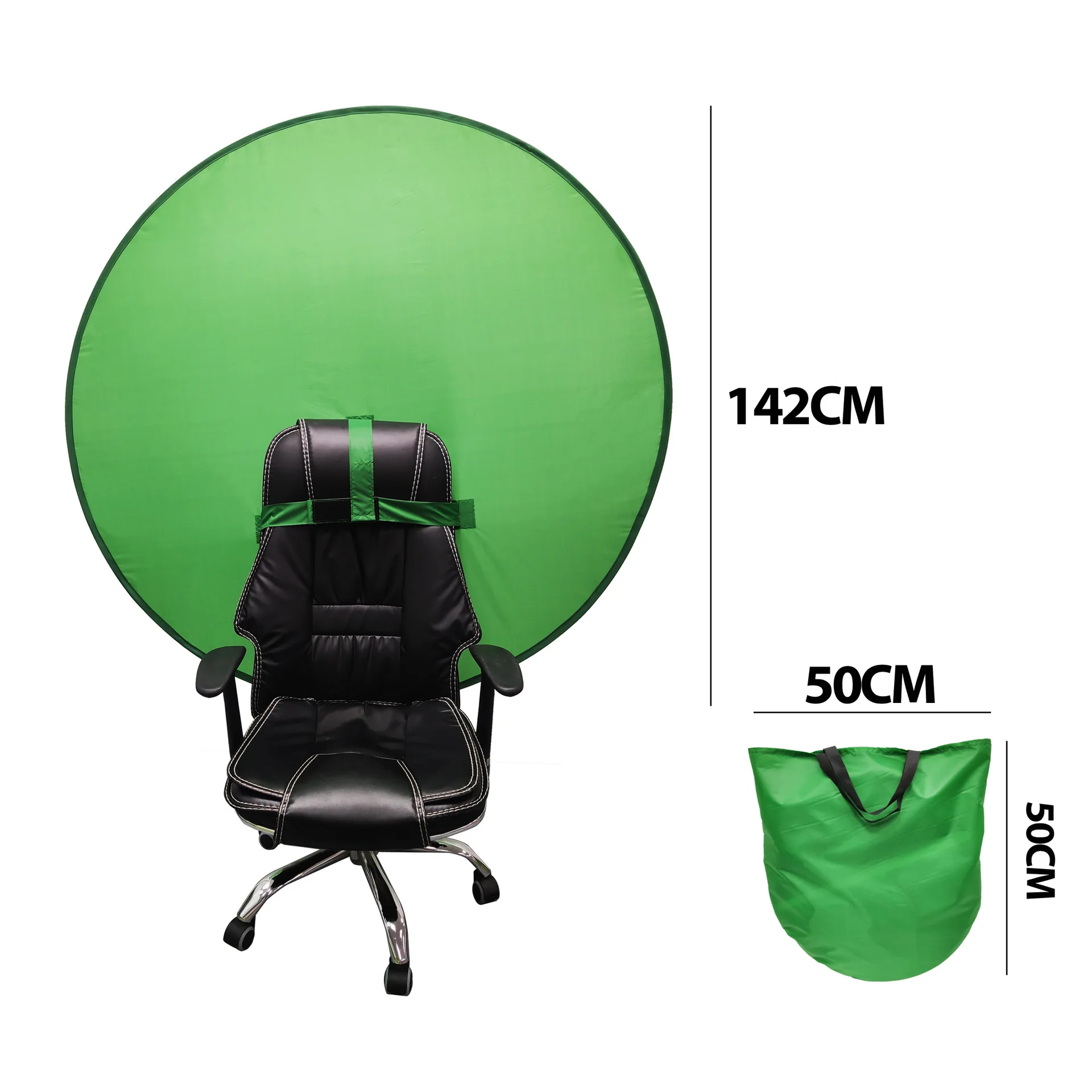 
High Quality Custom Printing Logo Portable Webcam Green Screen Chair Backdrop for Decoration 