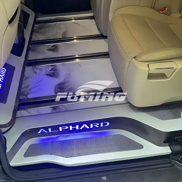 Toyota Alphard Luxury Car Floor Mats Used for Original Track Flooring and Dashboard Made of Aluminium