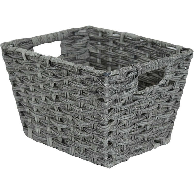 
Custom color size handmade rattan plastic durable pp shelf storage kitchen basket wholesale 