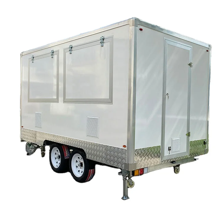 Food Street Mobile Coffee Cart Food Trailer Lunch Pizza Dessert Ice Cream Truck Whole kitchen Concession Van