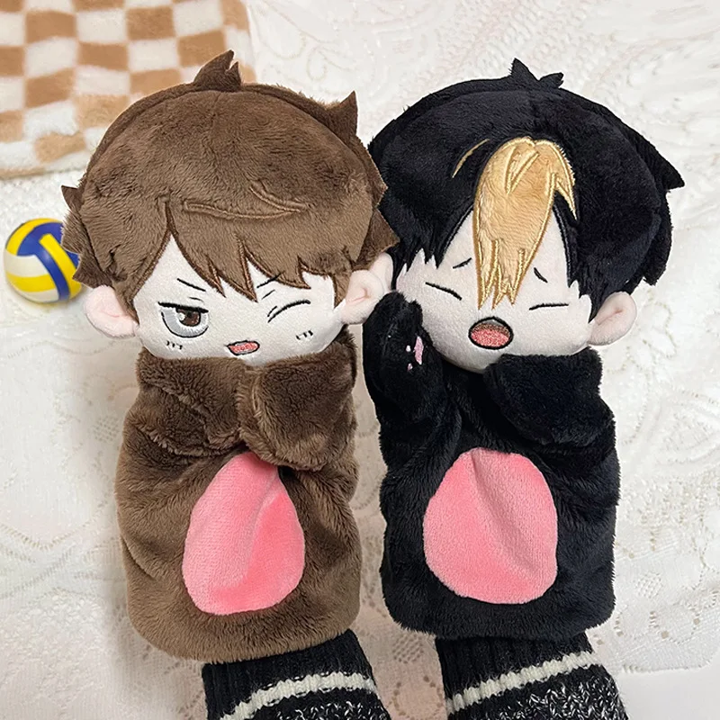 Wholesale cute cartoon boy plush figure doll funny toys kid anime hand puppet