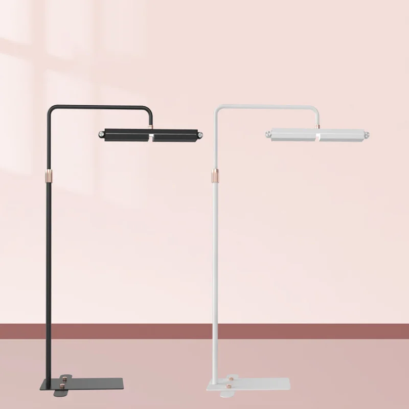 LED Half Moon Light Black White Pink Professional Floor Half Moon Light With Phone Clip For Eyelash Extension Lamp