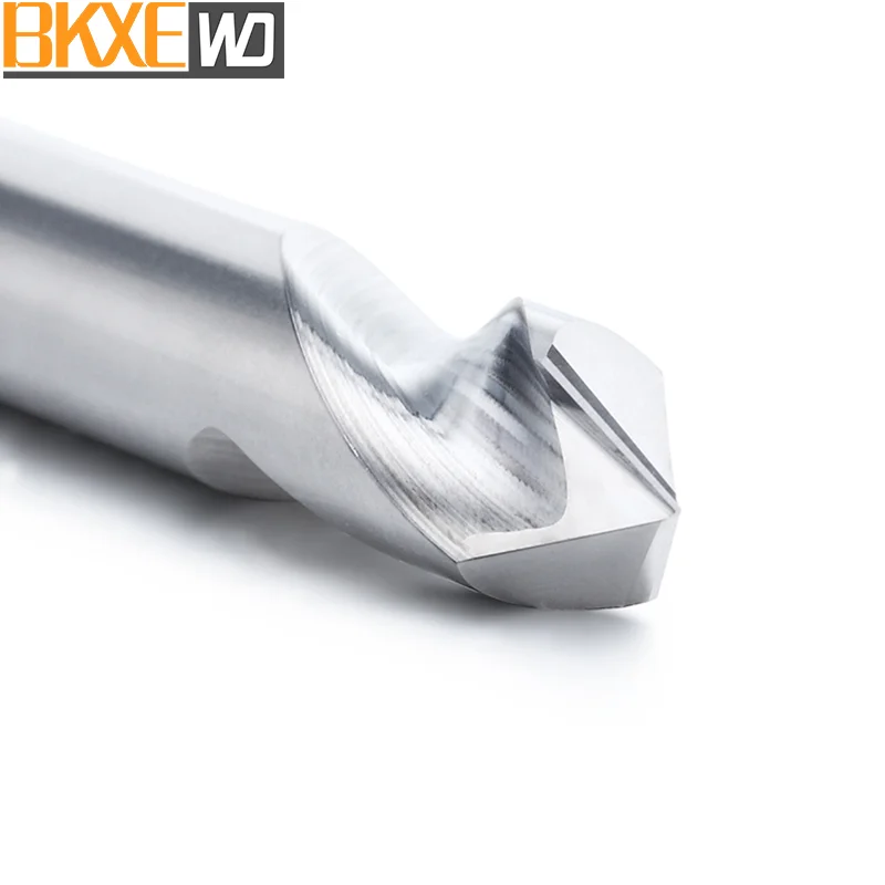 BKXE Cemented Tungsten Carbide 2 Flute Drill Bit Alloy Metal CNC Bits NC spotting Drill
