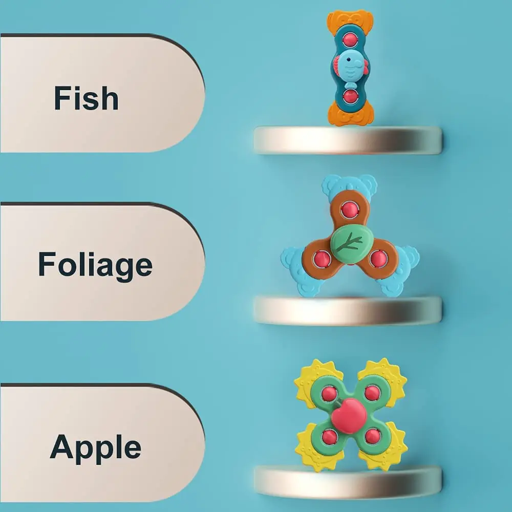 Suction Cup Spinner Toys, Simple Dimple Fidget Toys with Suction Cup Silicone Flipping Board Release Stress and Anxiety Kids