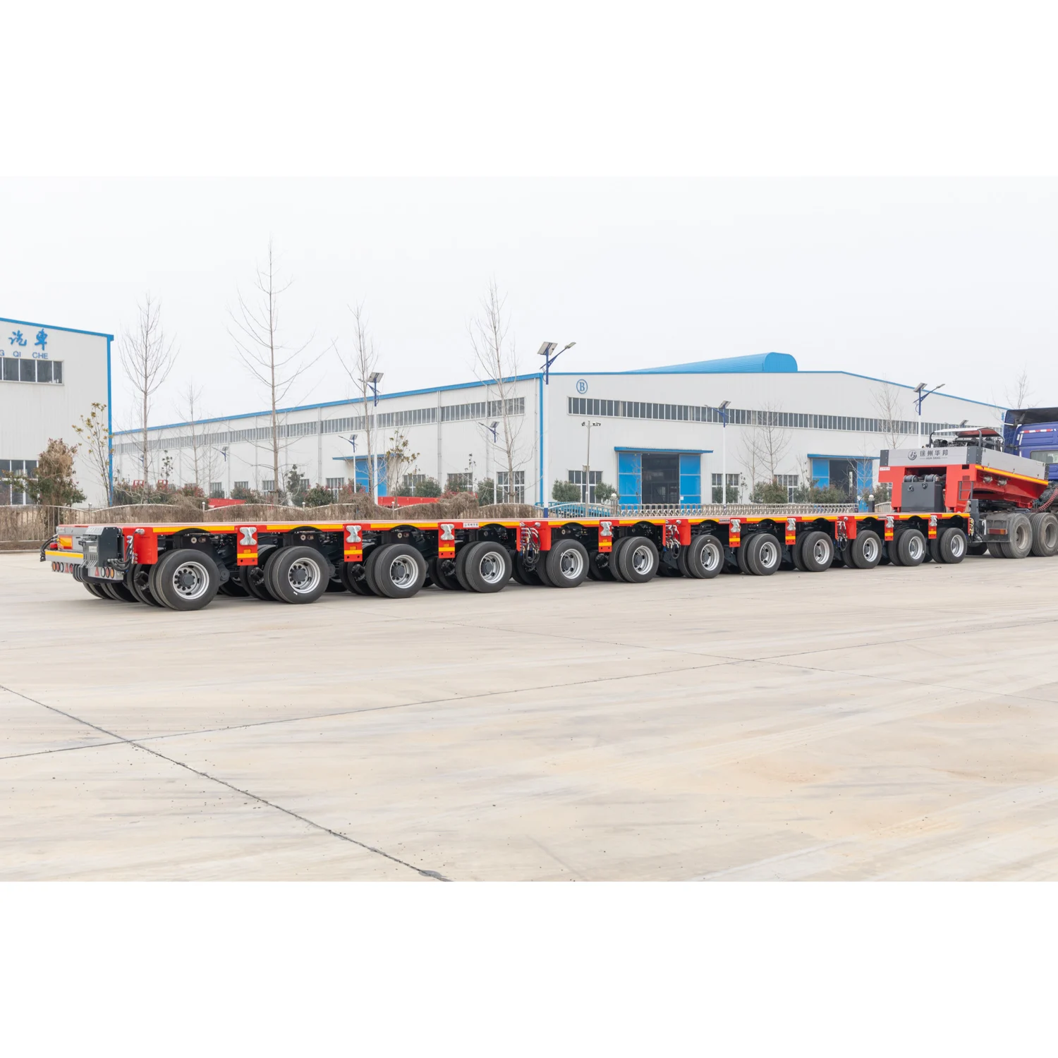 Ideal for Large Cargo Transport  Made in China heavy-duty design 20 Line-Axles Hydraulic Steering Modular Trailer for Sale