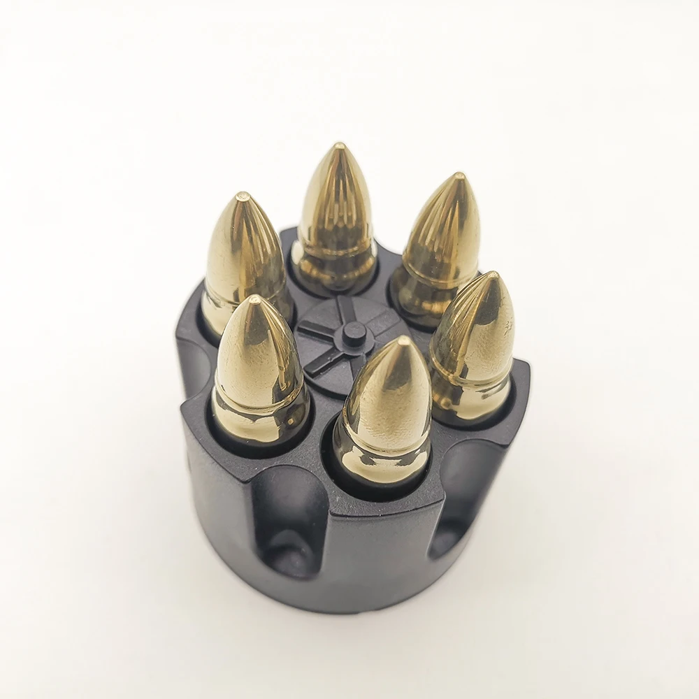 
Metal cooling stone frozen stainless steel bullet shaped whiskey stones gift set for men 