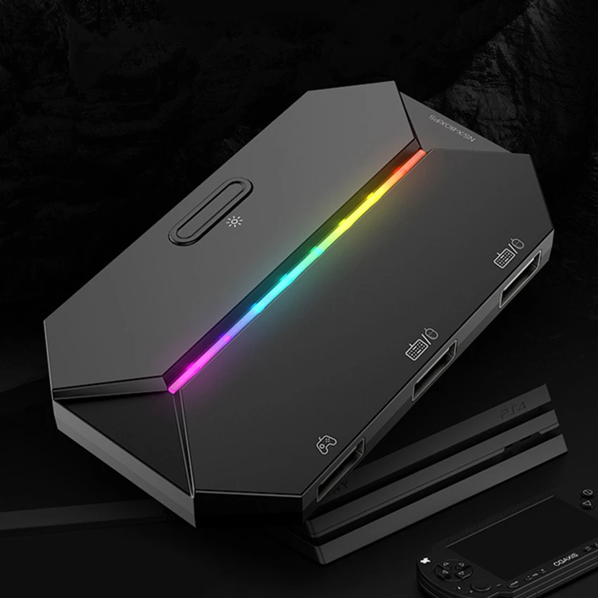 One-Handed Gaming Keyboard Mouse Headset Mouse Pad Gaming Set Professional Gaming Equipment Converter