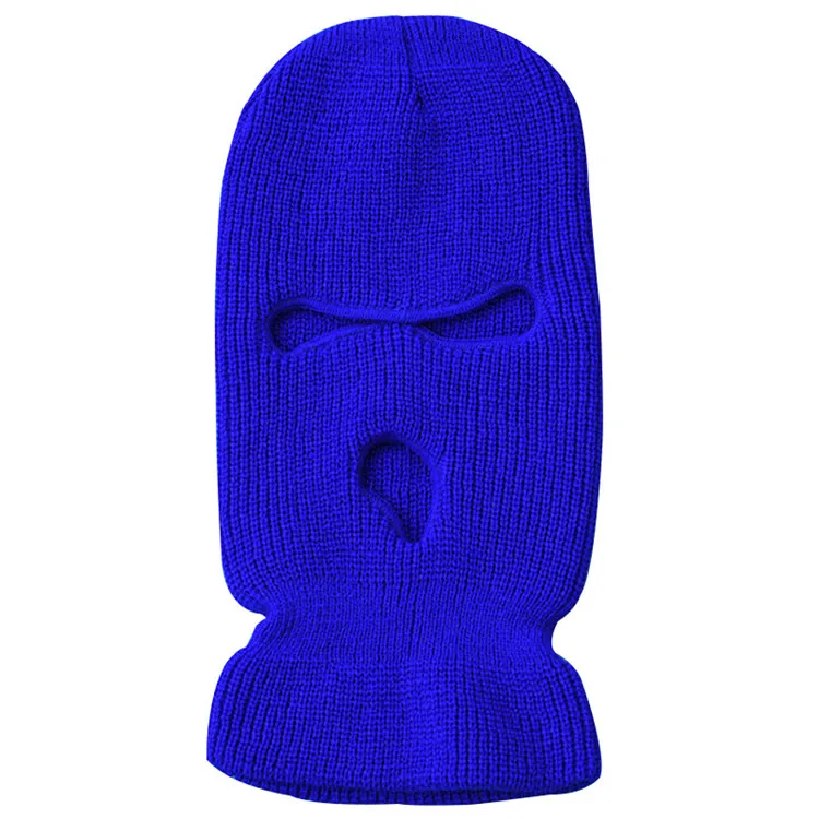 Adult Full Face Skimask Knit Neon Balaclava Custom Face Ski Mask Beanie Three Hole Winter Hats