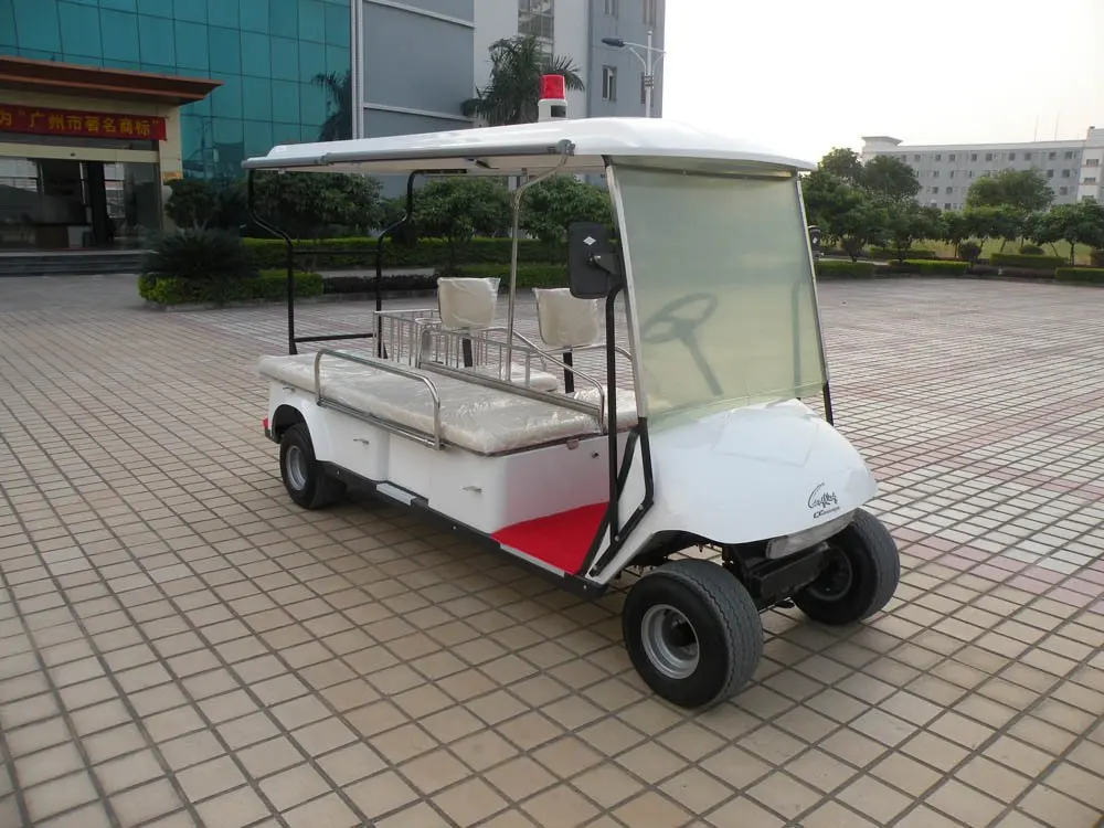 Wholesale Utility Vehicle New Design Ce Certificate 48V 3Kw 2 Seats +1 Bed Golf Cart Electric Ambulance Car