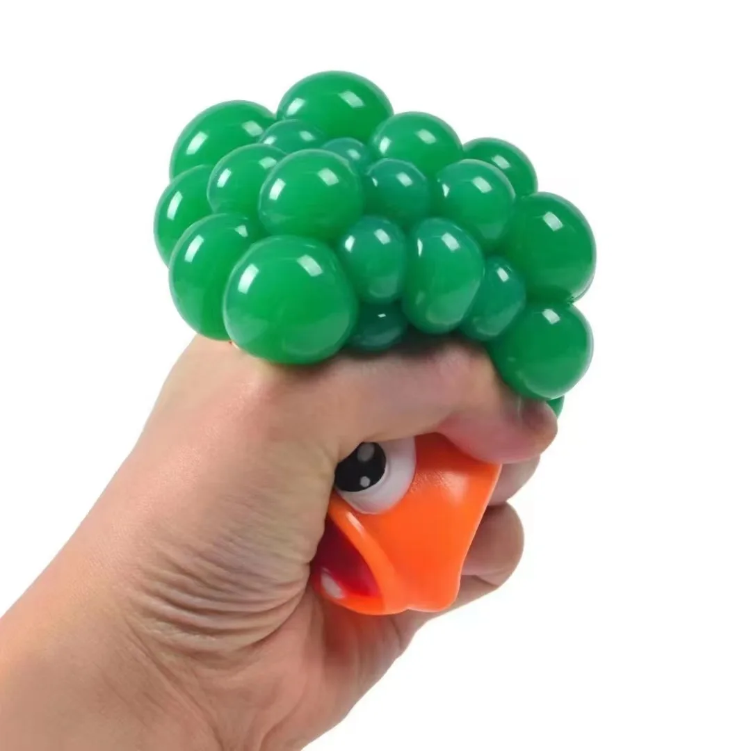 Monsters shape Squeeze Ball  for Stress relief rubber squishy grape mesh ball toy