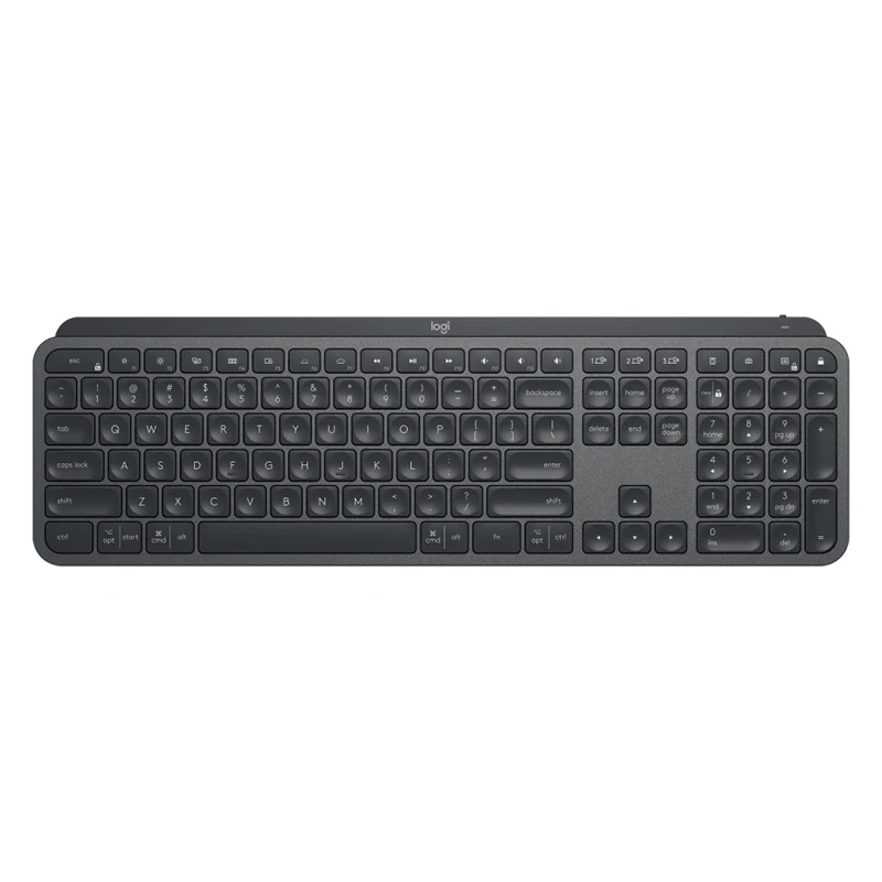 Logitech MX клавиши беспроводная клавиатура Двухрежимная перезаряжаемая эргономичная клавиатура с подсветкой