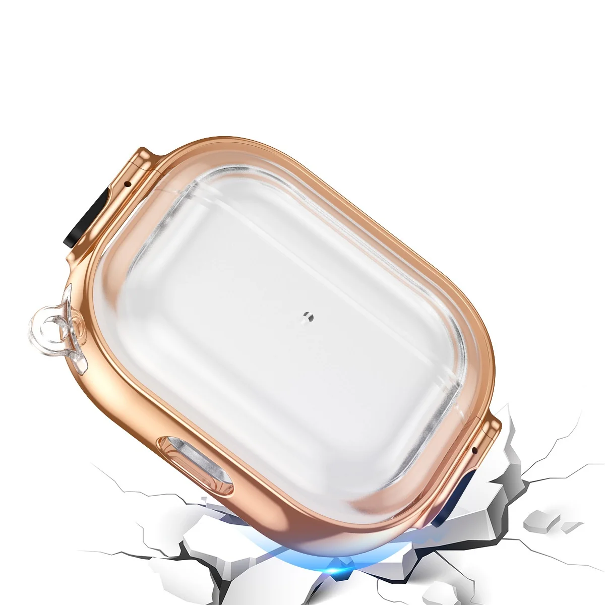 Hot New Secure Lock Clip For AirPods Pro2 Protection Case Electroplating Transparent Clear TPU Cover Earphone Case with Hook