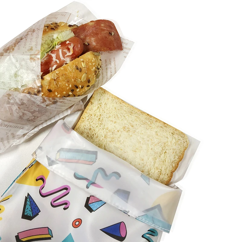 Environmentally friendly and easy to reuse waterproof Small and light colorful snack sandwich bag